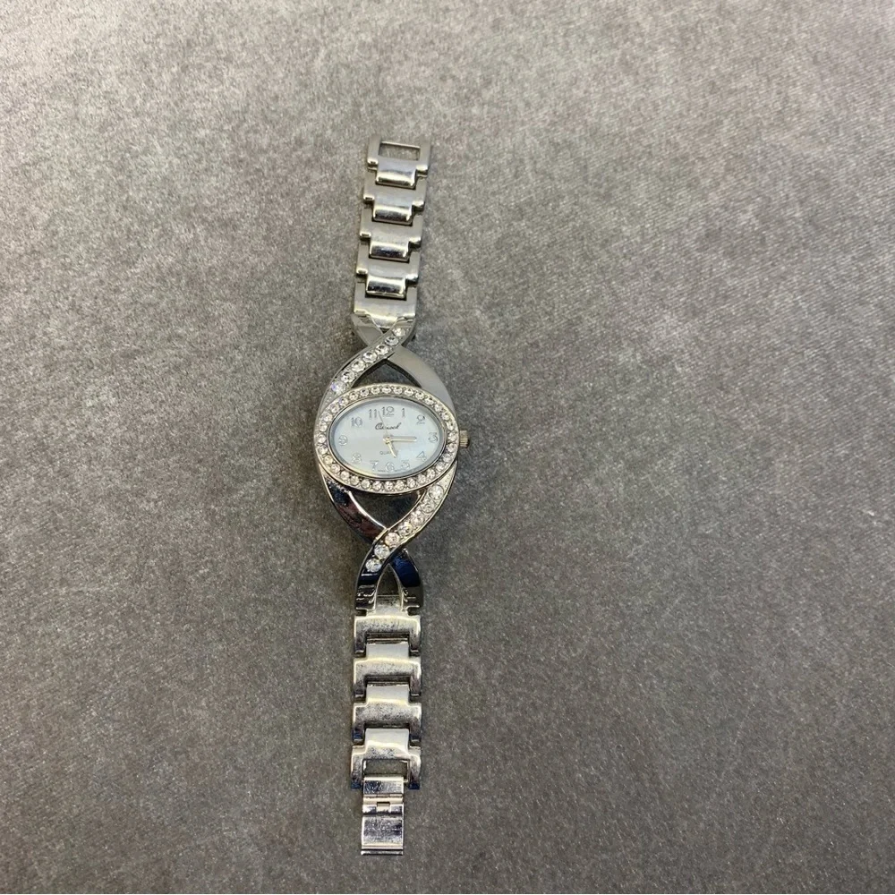 Osirock silver tone crystal rhinestone cubic zirconia stainless steel watch - Picture 8 of 8